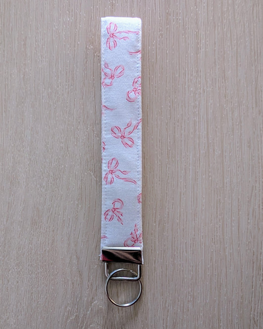 Coquette Bow Wristlet Keychain