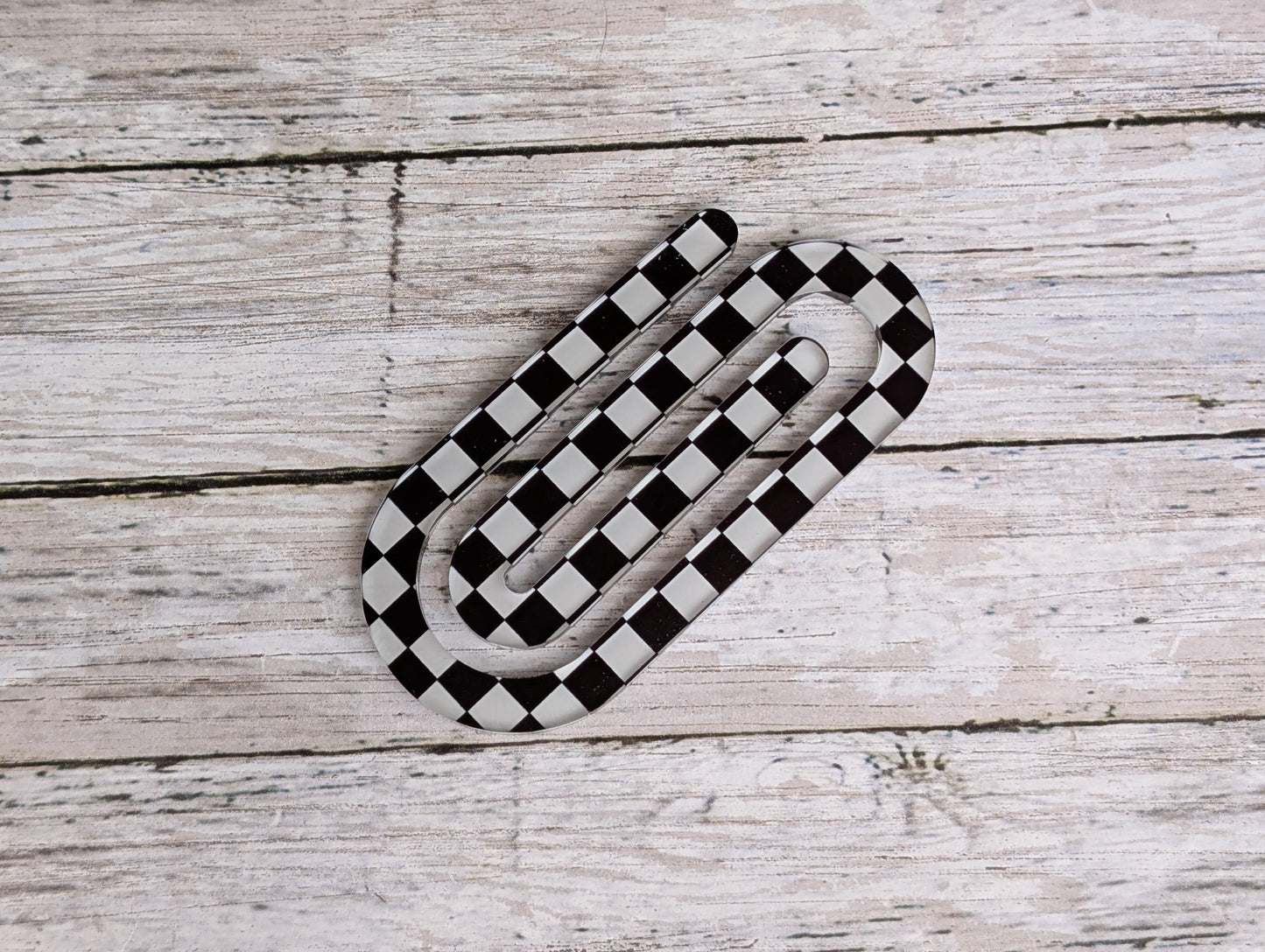 Checkered Paperclip Bookmark