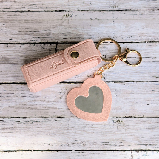 Cute Lip Balm Keychain in Pink