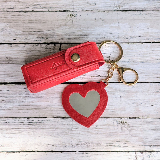 Cute Lip Balm Keychain in Red